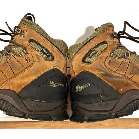 Danner Mt Defiance GTX 37480 Men 11.5D Hiking Shoes Tan Olive Leather Ankle Boot main image 4